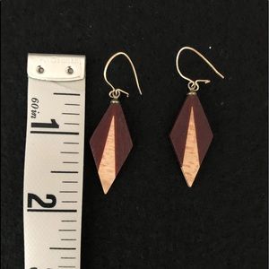 Two Tone Wood Earrings